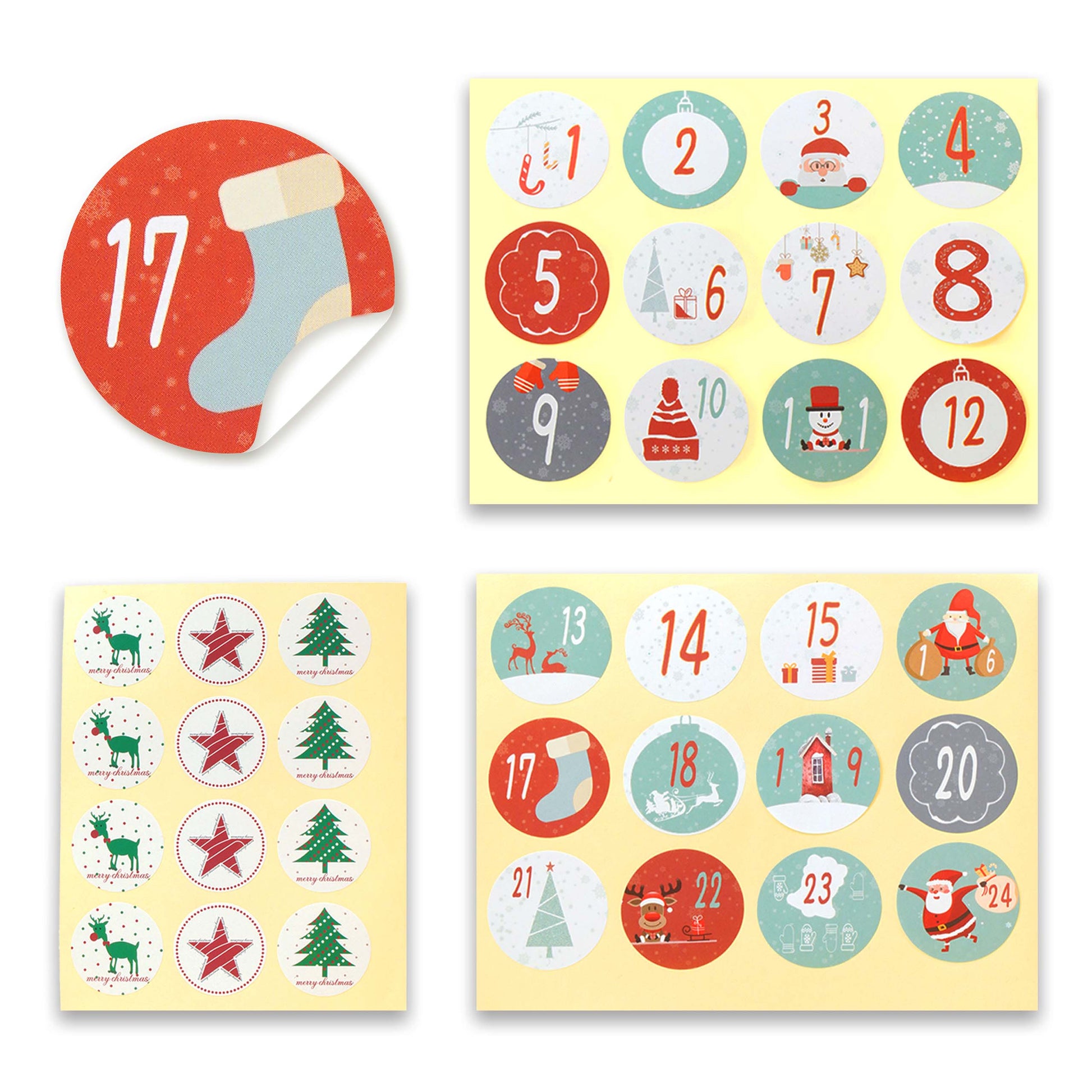 Kalendarz Adwentowy Zestaw Torebek z Akcesoriami