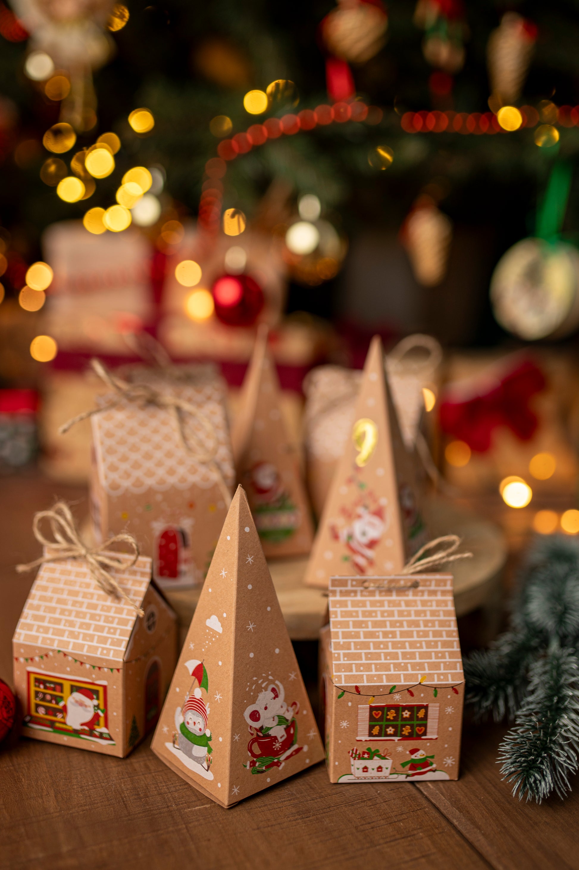 Pudełkowy kalendarz adwentowy 3D Domek