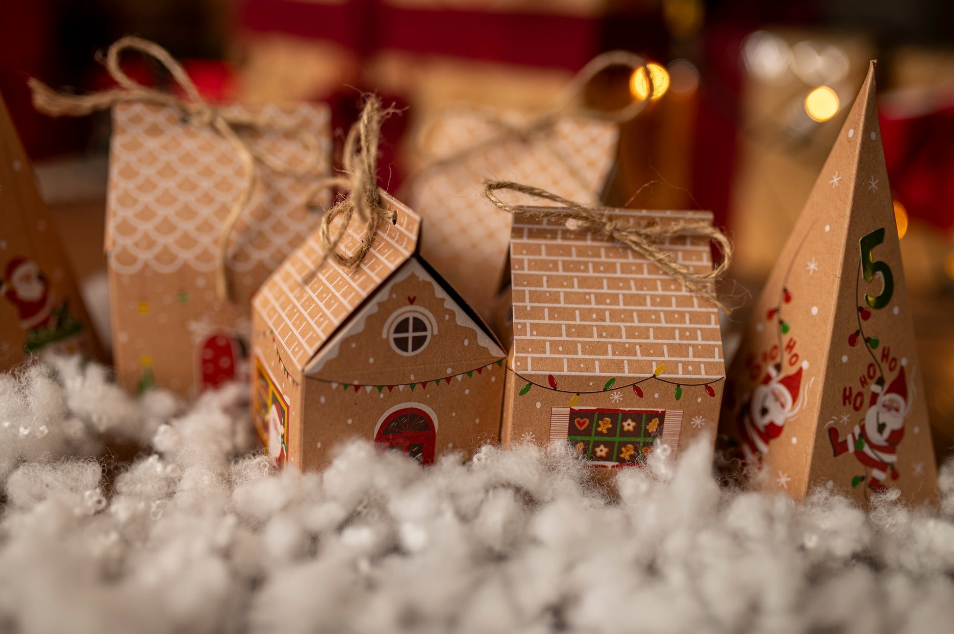 Pudełkowy kalendarz adwentowy 3D Domek