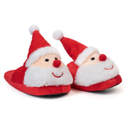 Świąteczne kapcie z motywem Świętego Mikołaja