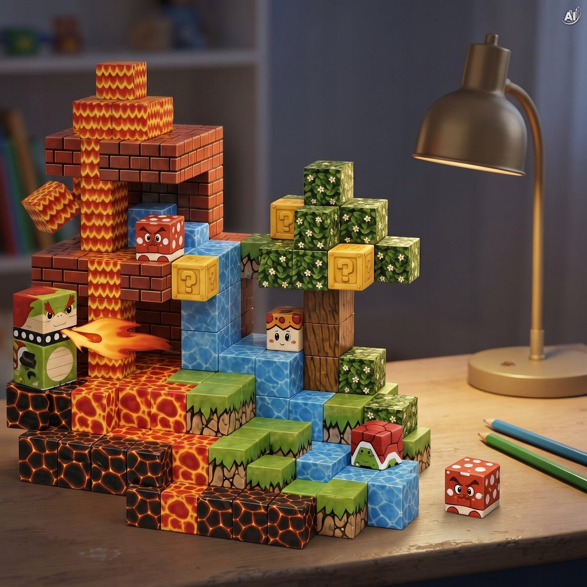 Klocki Magnetyczne Konstrukcyjne 3D Pixel Blocks
