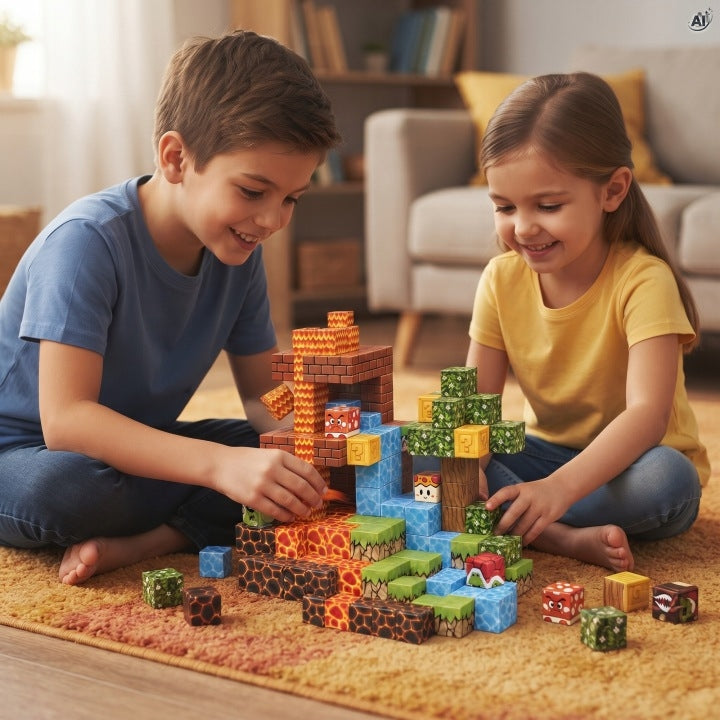 Klocki Magnetyczne Konstrukcyjne 3D Pixel Blocks