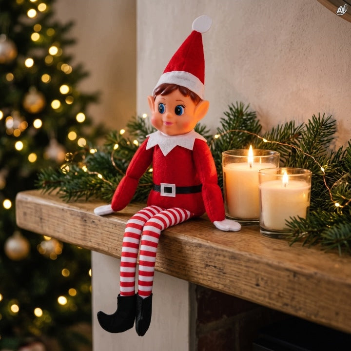 Lalka Elf Świąteczna Dziewczynka 43 cm
