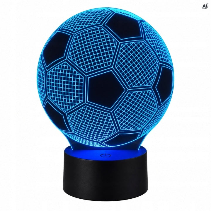 Lampka Nocna Piłka Nożna 3D LED