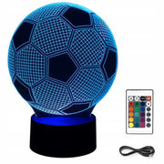 Lampka Nocna  Piłka Nożna 3D LED