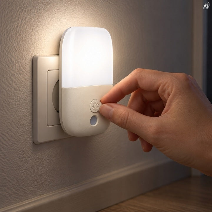 Lampka Nocna LED do Gniazdka z Czujnikiem Ruchu