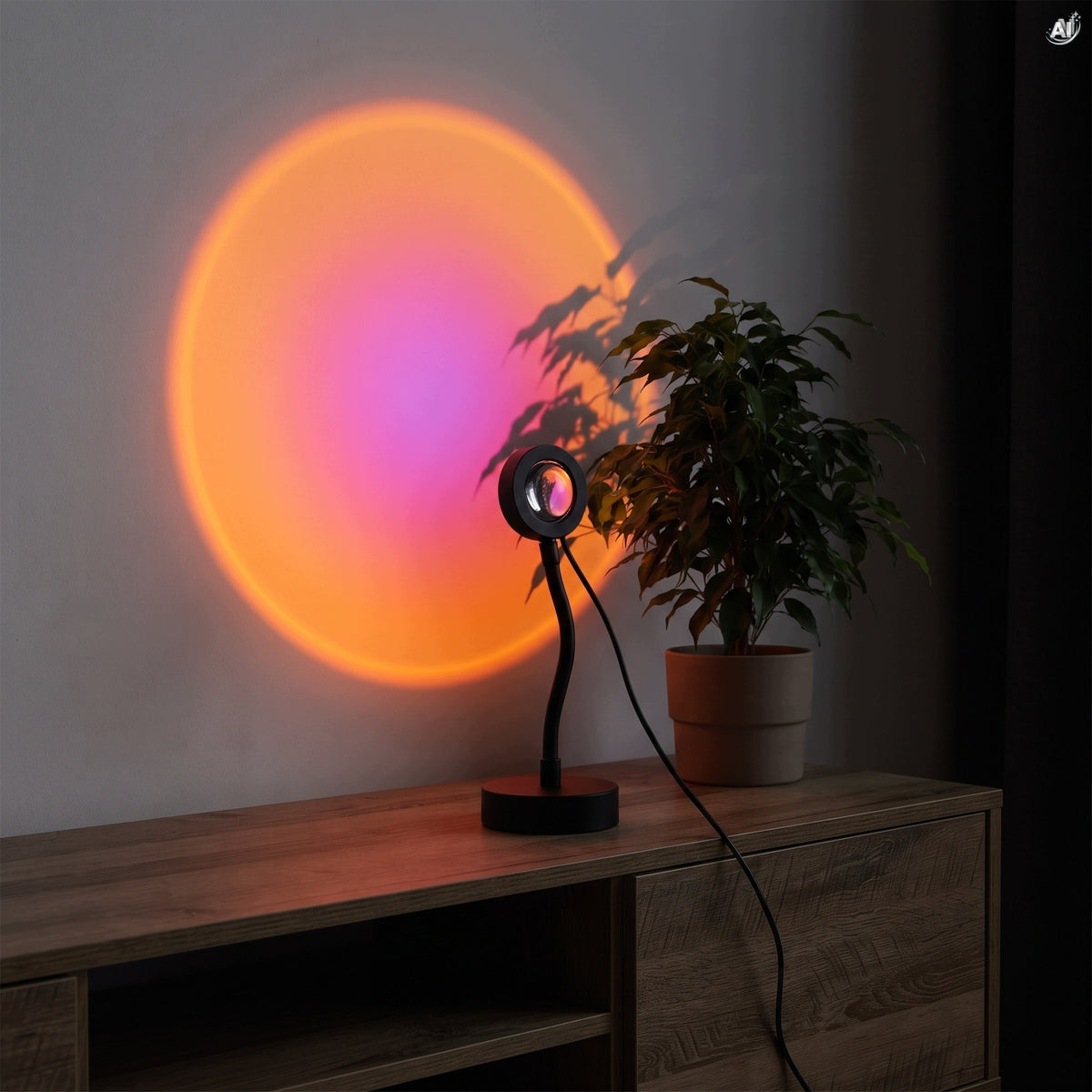 Lampka Projekcyjna LED Zachód Słońca 25 cm
