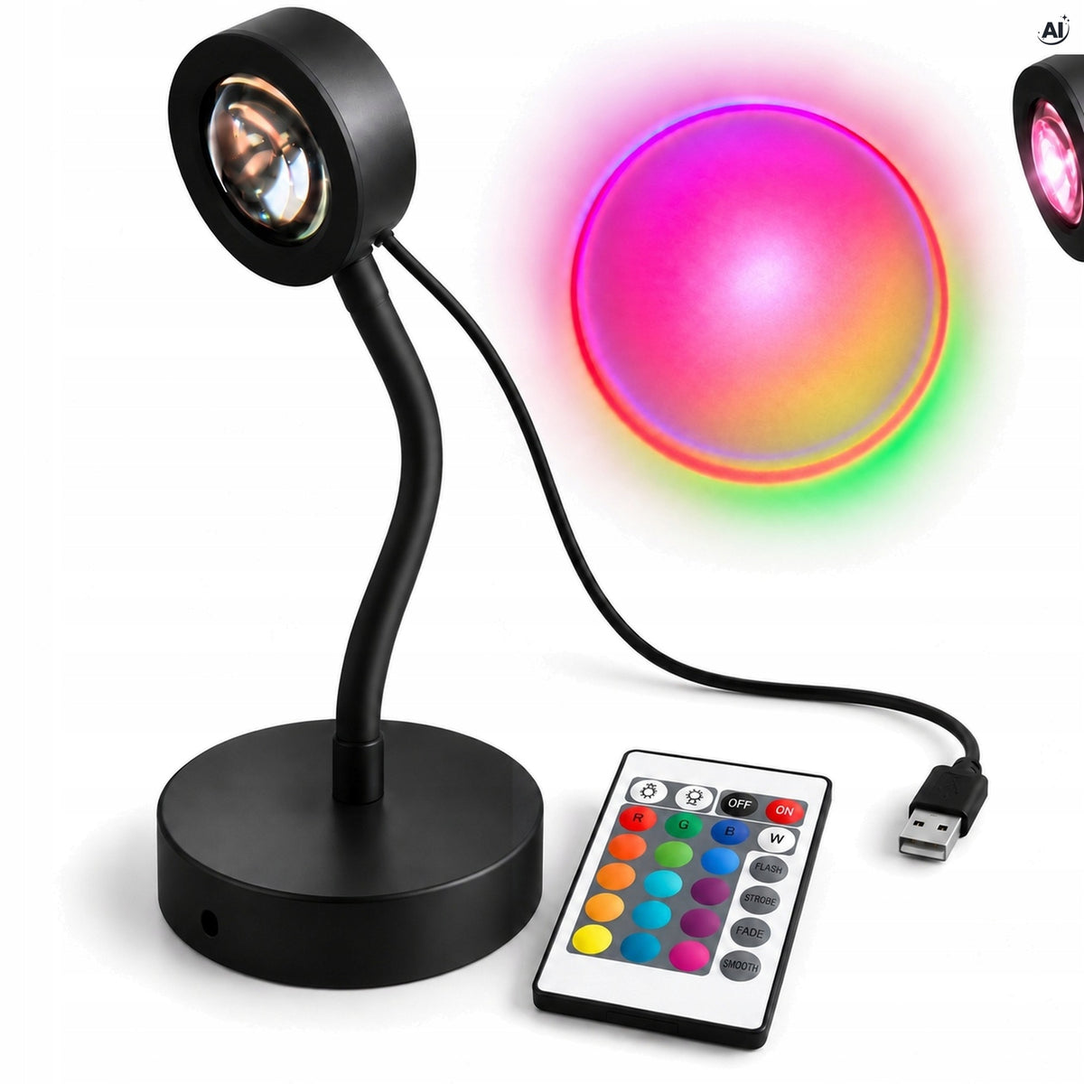 Lampka Projekcyjna LED Zachód Słońca 25 cm
