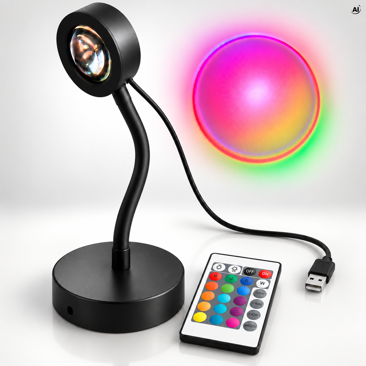 Lampka Projekcyjna LED Zachód Słońca 25 cm