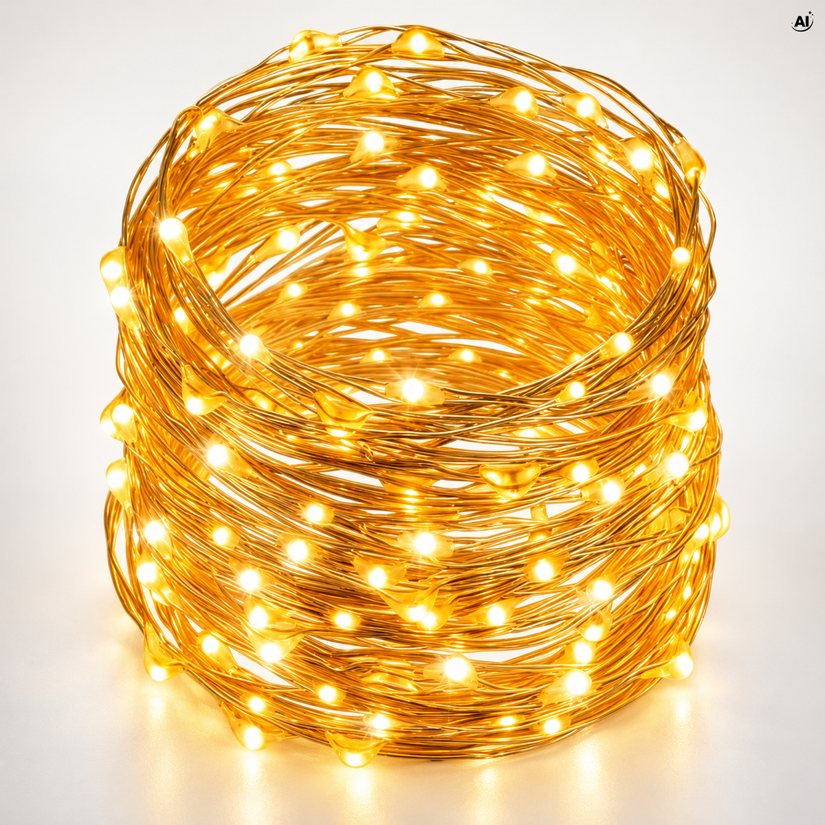 Lampki druciki LED na baterie, biała ciepła, 2 x 10 m