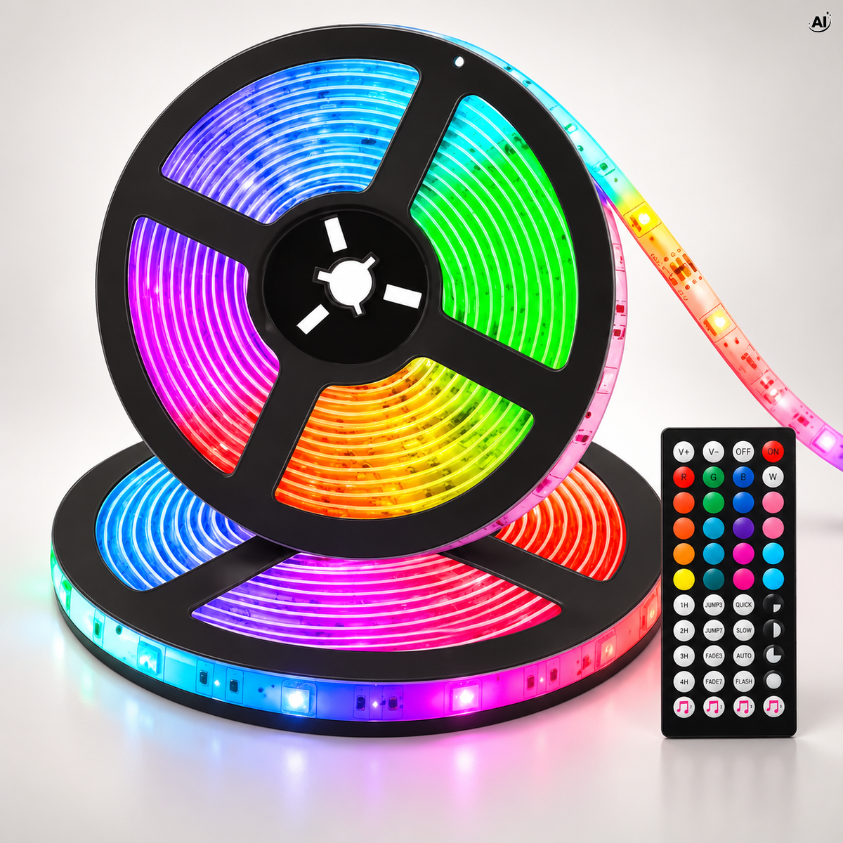Taśma LED RGB z pilotem – zestaw oświetleniowy