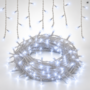 Lampki sople LED 500 diod, kurtyna świetlna zewnętrzna 22,5 m
