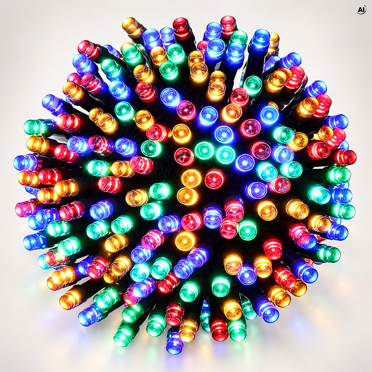 Lampki choinkowe 300 LED kolorowe, 12 m, wewnątrz i na zewnątrz