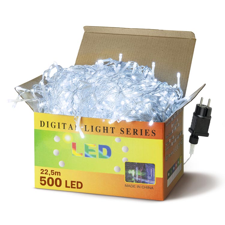 Światełka Sople LED 500 – 23 m, biały zimny
