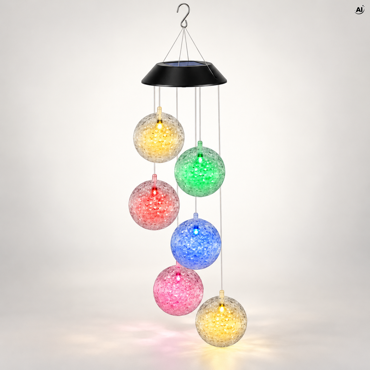 Lampa Solarna Wisząca Kule LED