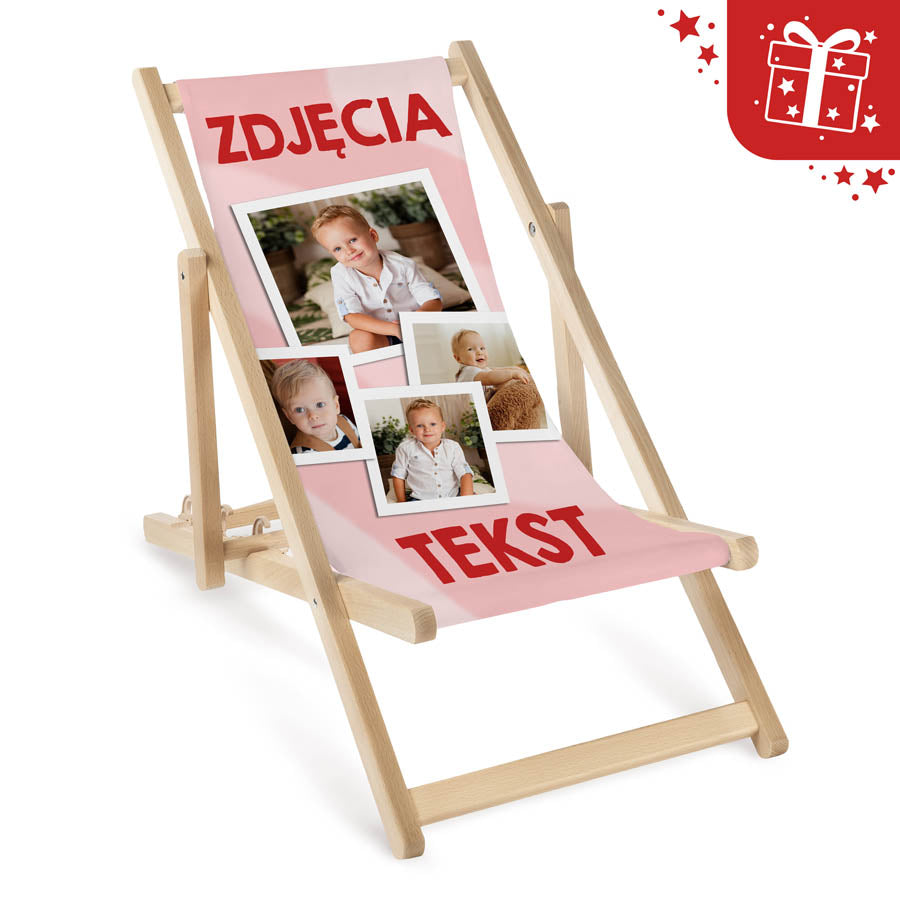 Leżak drewniany dziecięcy Personalizowany Prezent