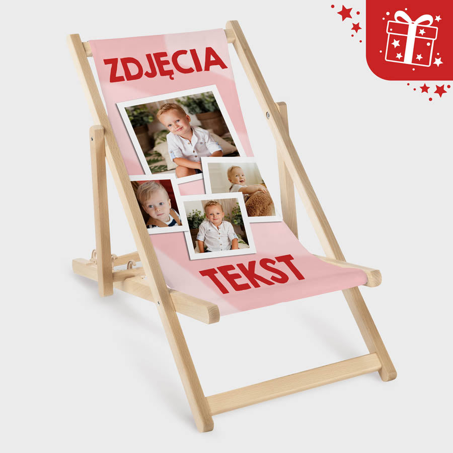 Leżak drewniany dziecięcy Personalizowany Prezent