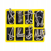 Metalowe puzzle – zestaw 8 łamigłówek