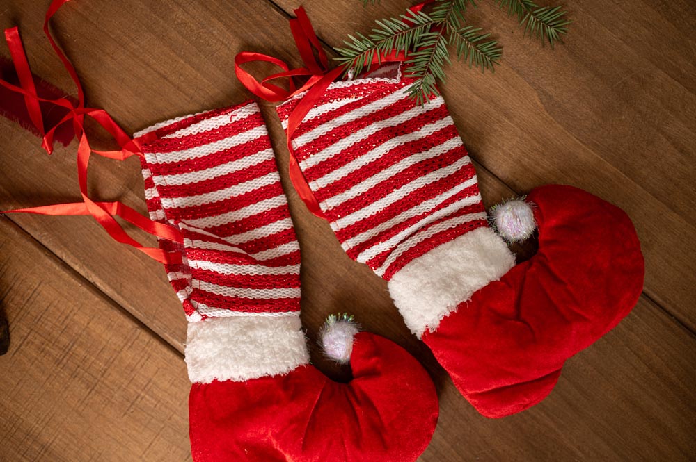 Świąteczne Etui Skarpetki na Nogi