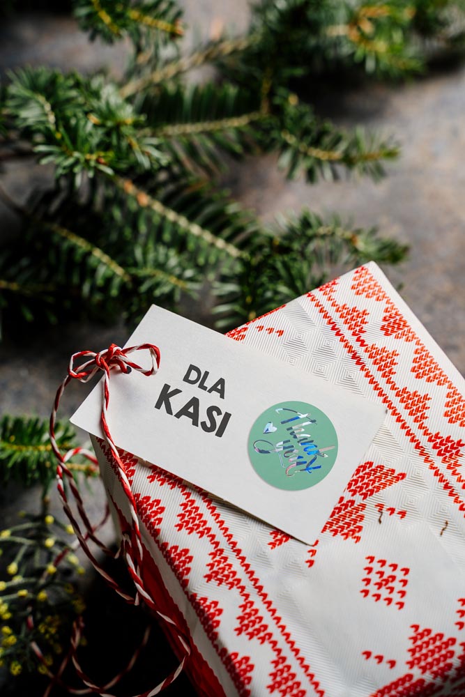 Naklejki Thank You Miętowa 500szt.