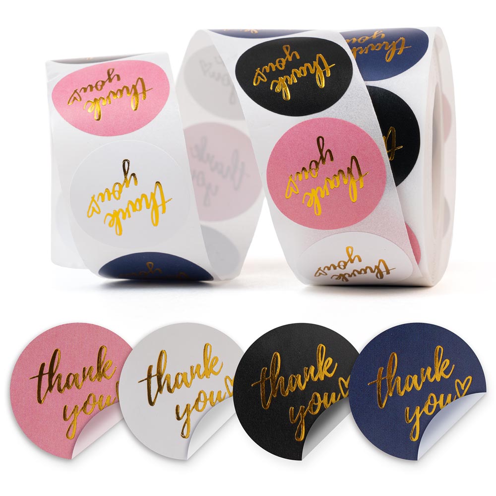 Naklejki Thank You Mix Kolorów 500szt