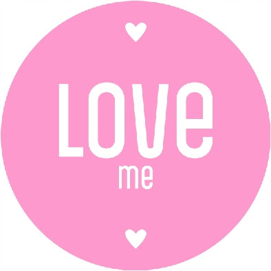 Naklejki ozdobne różowe LOVE ME – dekoracyjne 10 szt.