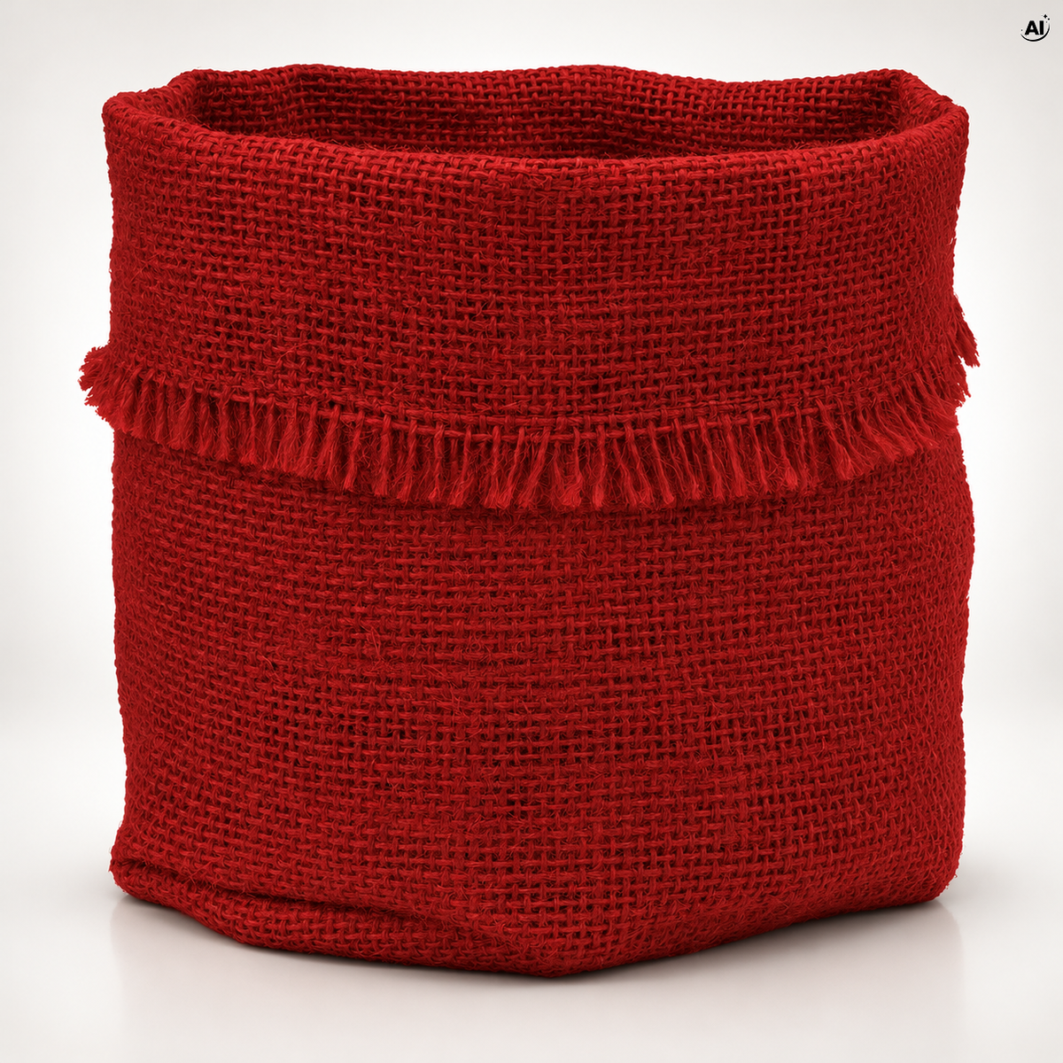 Osłona Na Doniczkę z Juty Laminowanej 16x11cm Czerwona
