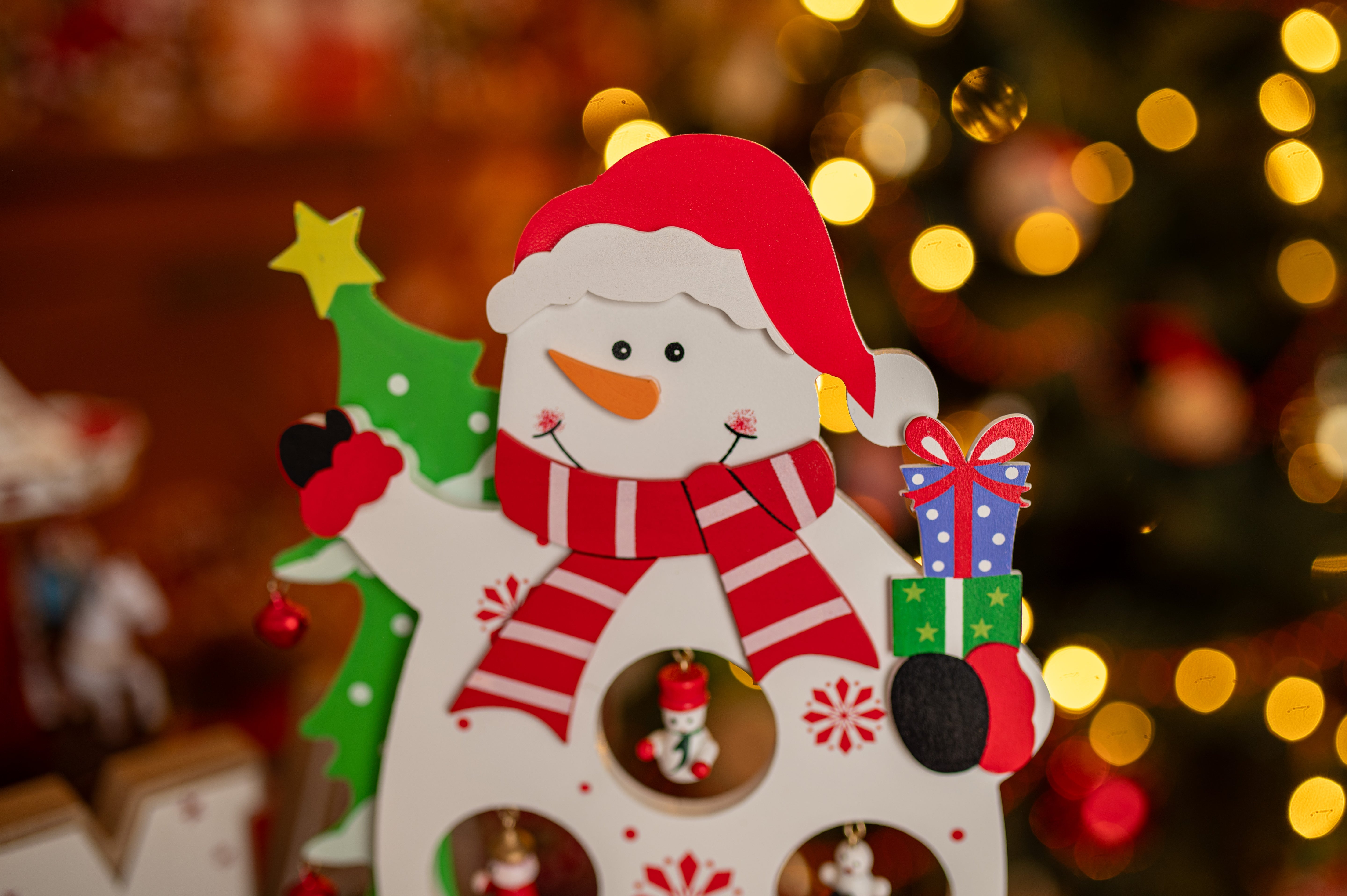 Drewniana Figurka Bałwan