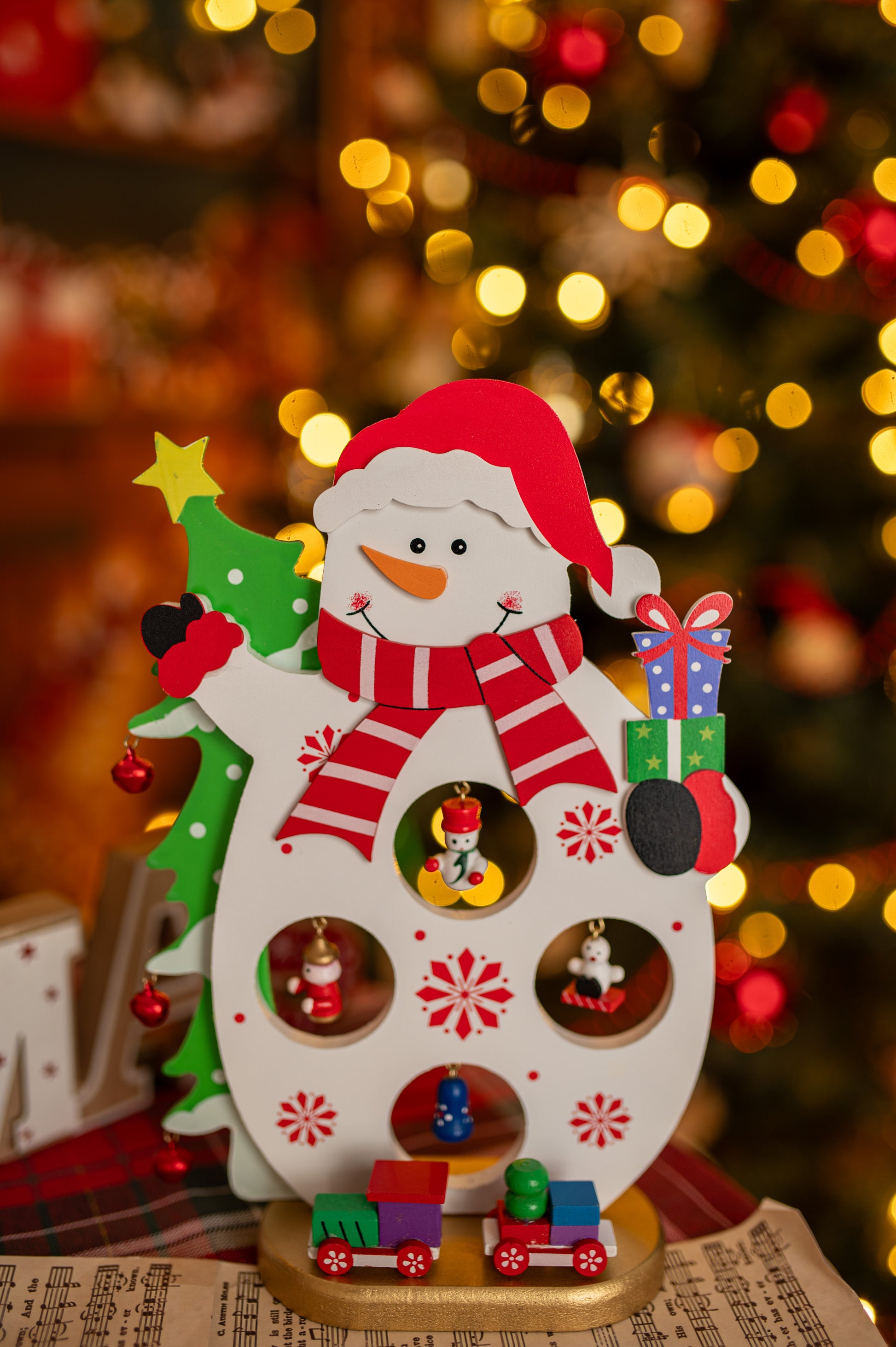 Drewniana Figurka Bałwan