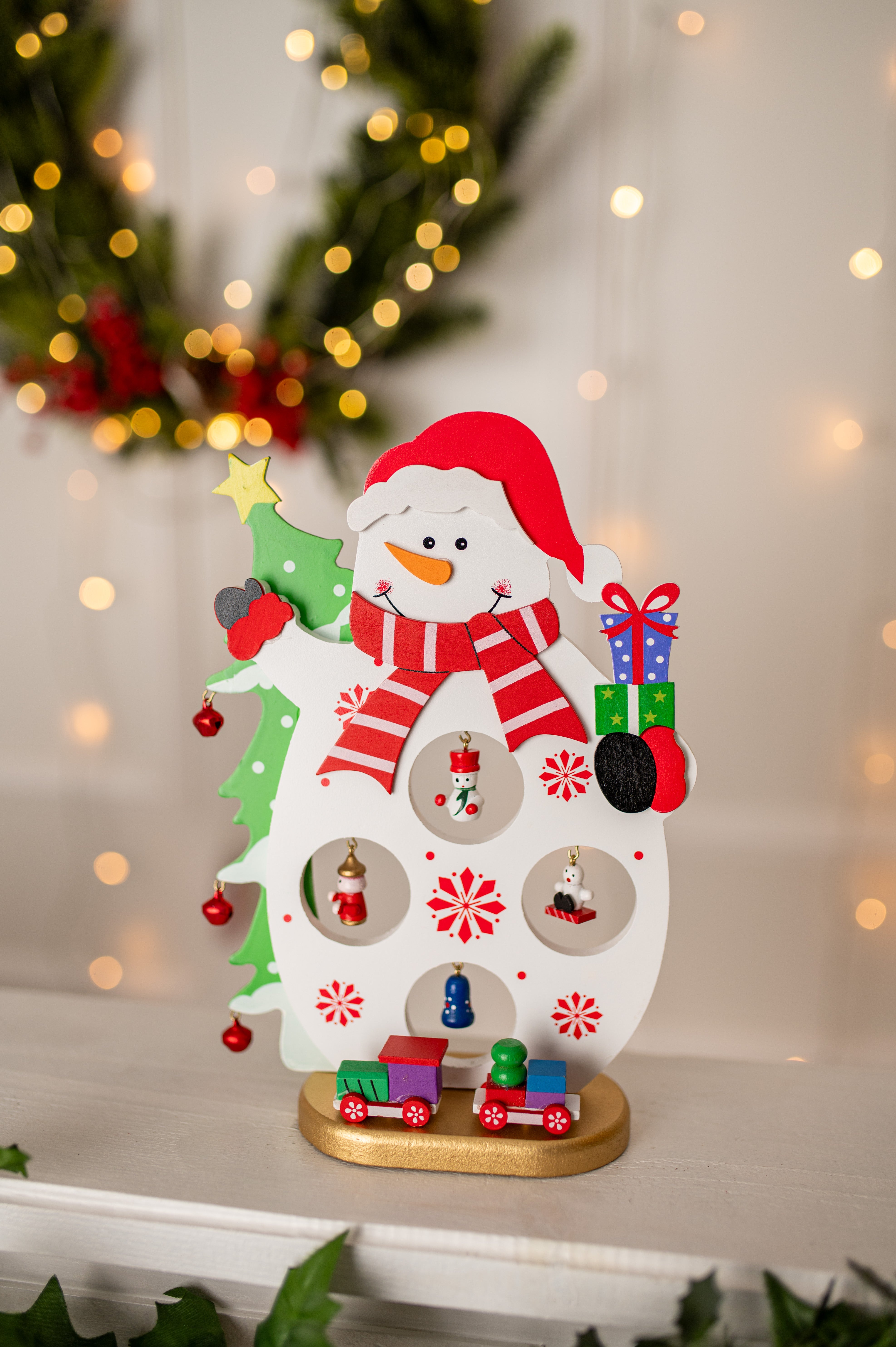 Drewniana Figurka Bałwan