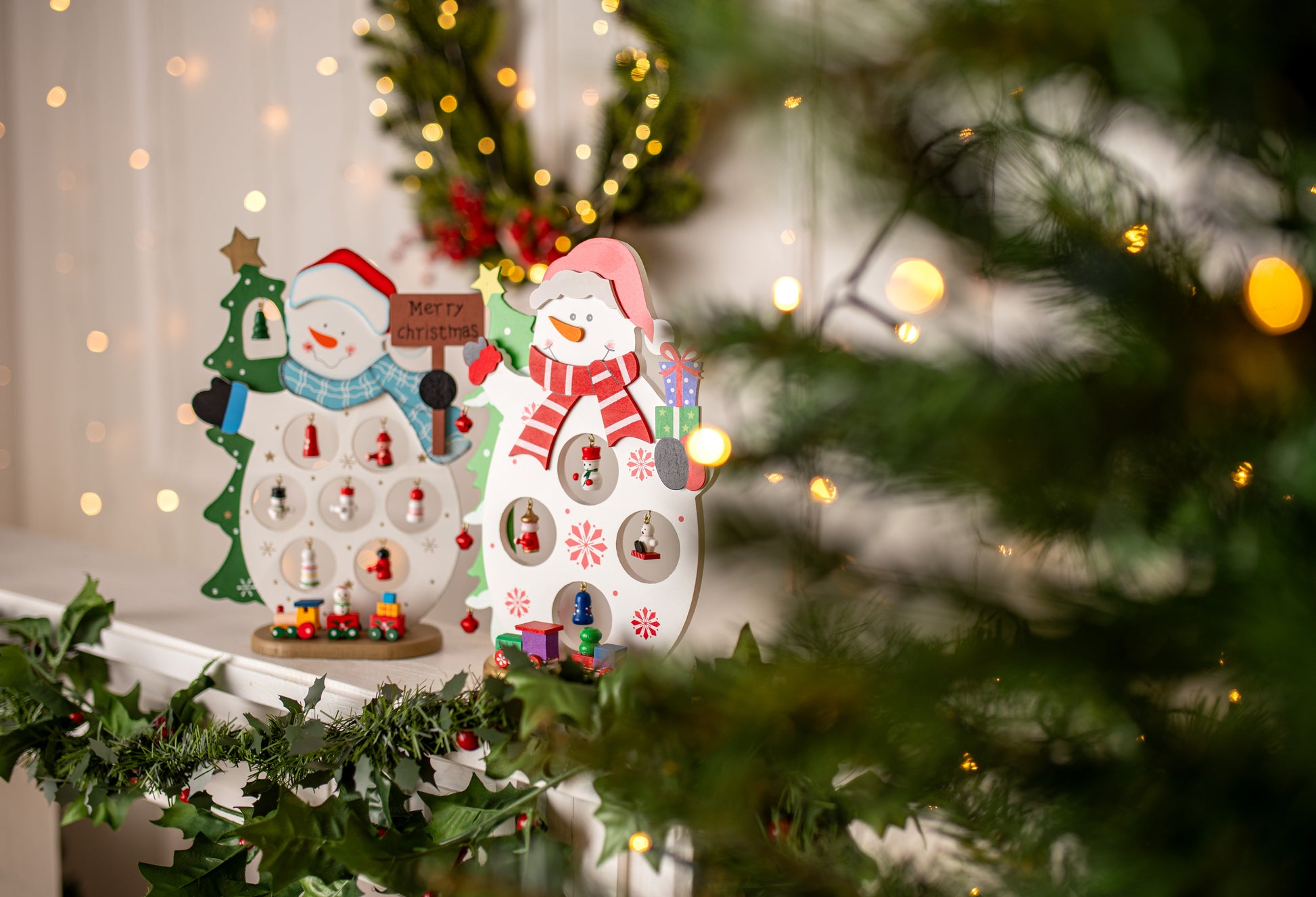 Drewniana Figurka Bałwan