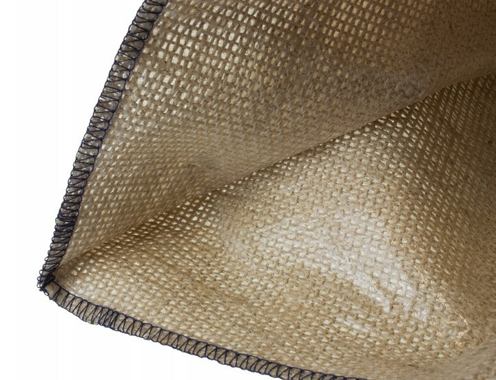 Woreczek z juty 150x200 mm kolor naturalny z granatową lamówką worek na święta