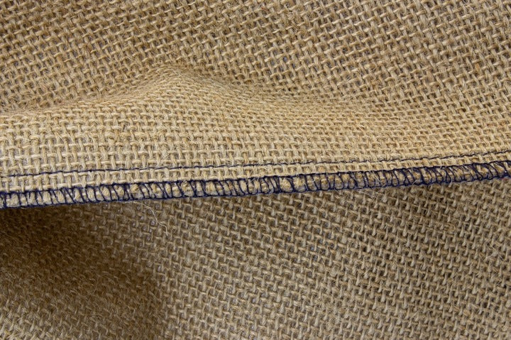 Woreczek z juty 150x200 mm kolor naturalny z granatową lamówką worek na święta