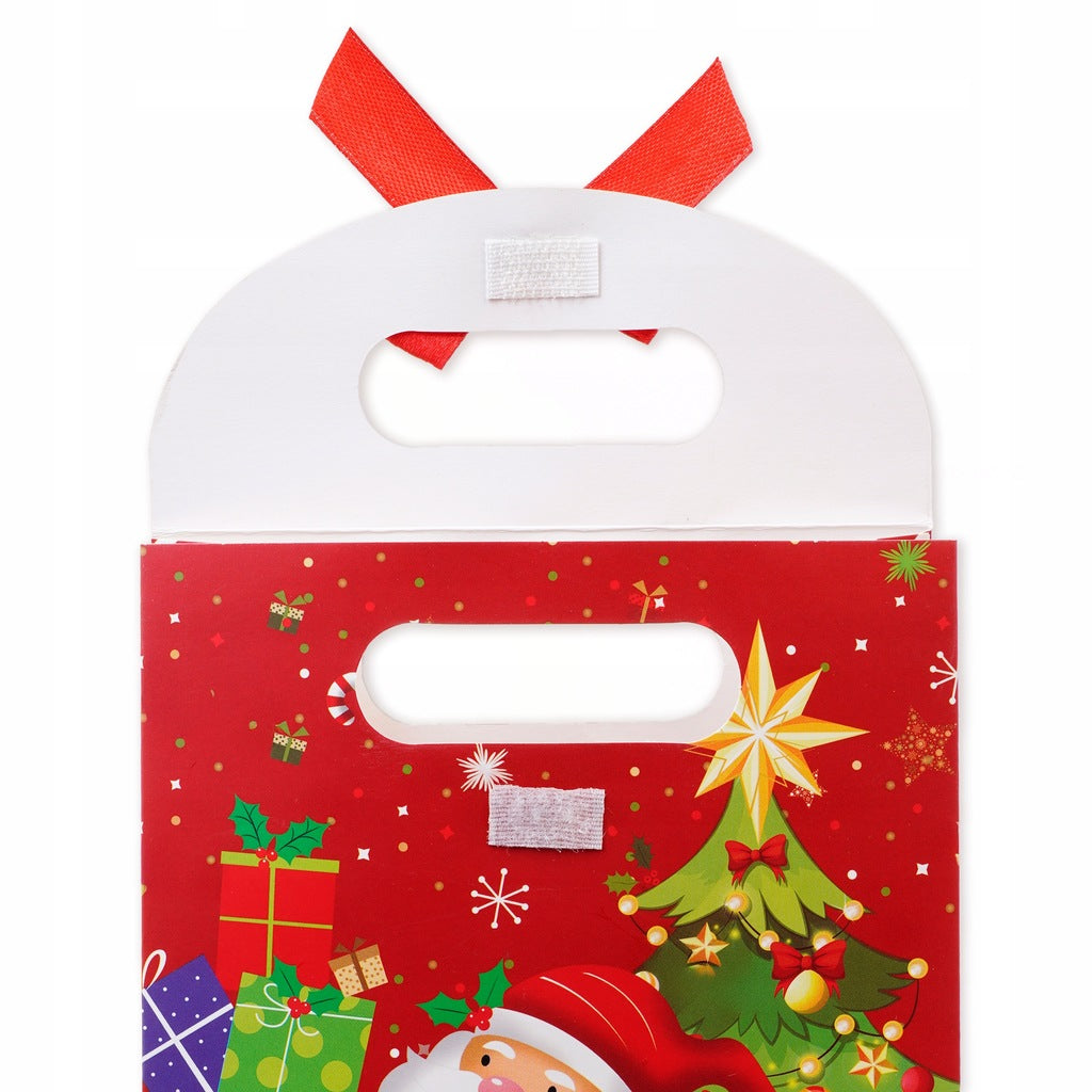 Papierowe torby świąteczne z motywem Mikołaja