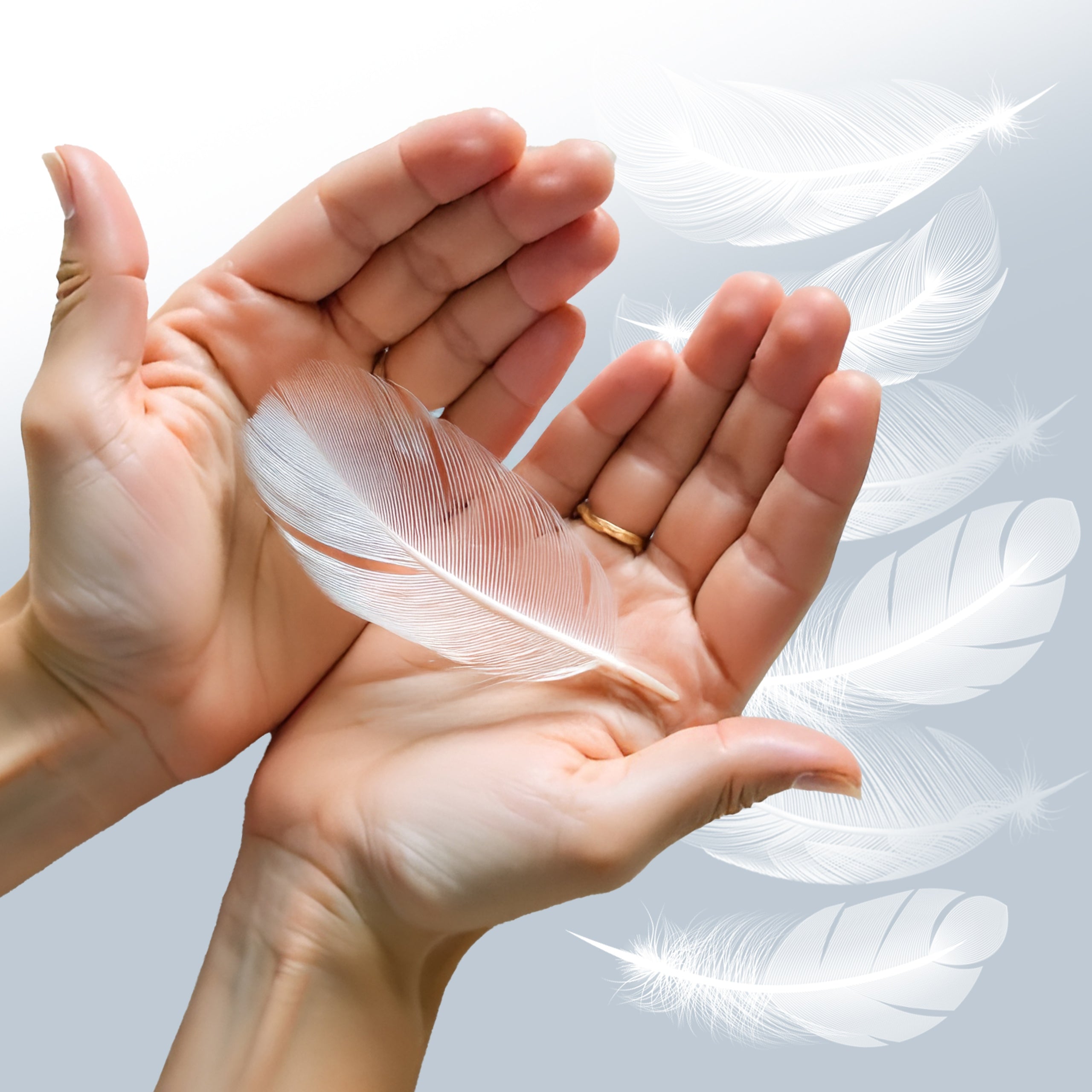 Piórka dekoracyjne białe