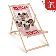 Leżak drewniany+ zwiewka Personalizowany Prezent