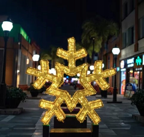 Płatki śniegu 3D Śnieżka 2m Led Świetlna Świąteczna