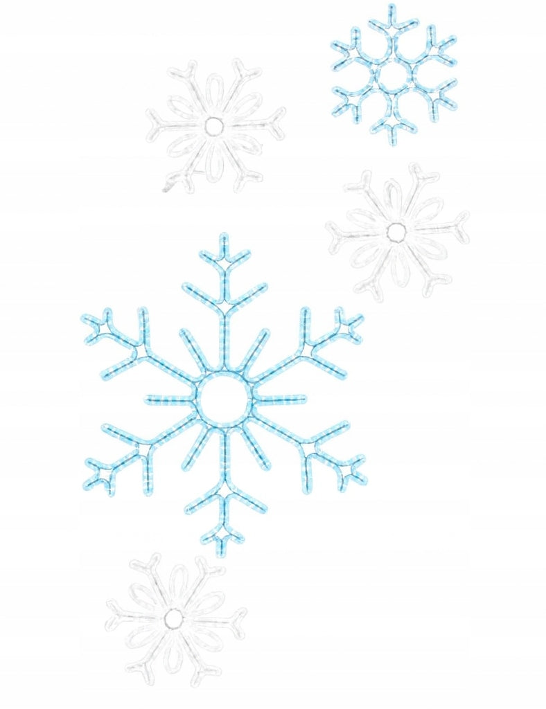 Płatki Śniegu LED uliczna ozdoba 1,8m