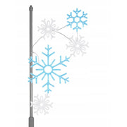 Płatki Śniegu LED uliczna ozdoba 1,8m