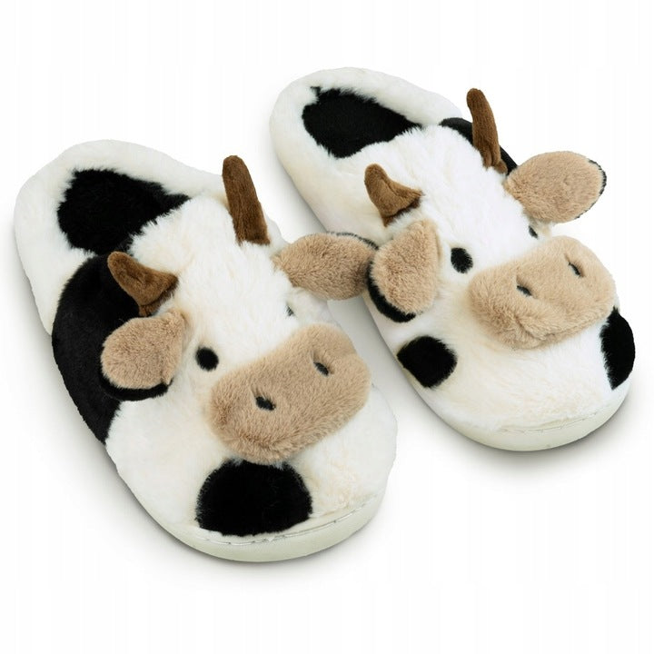 Pluszowe kapcie domowe „Krówka”