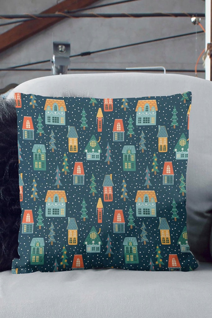 Poduszka Dekoracyjna 40x40cm Domki