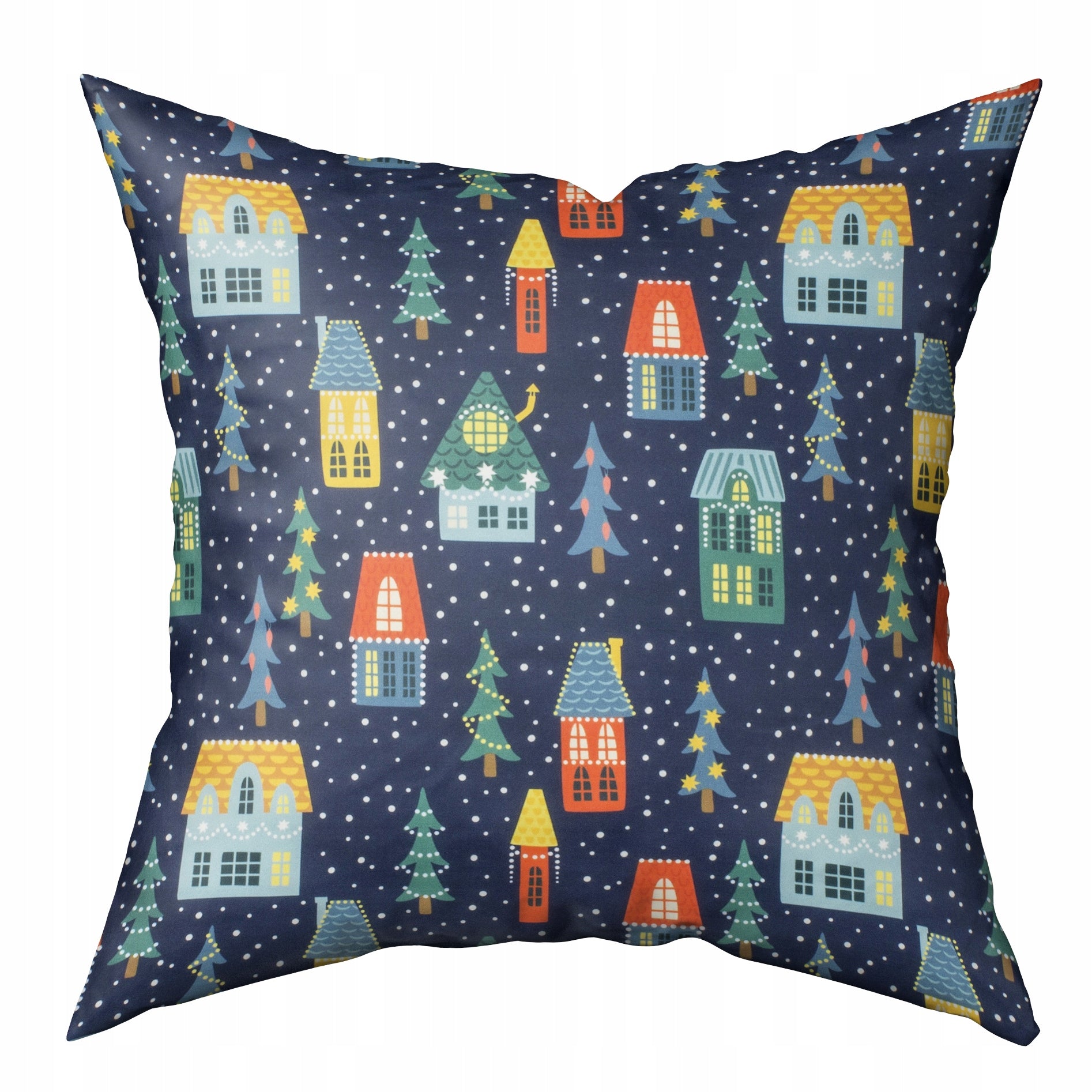Poduszka Dekoracyjna 40x40cm Domki