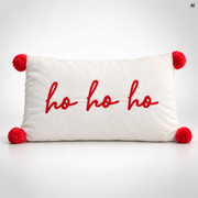Poduszka świąteczna dekoracyjna „ho ho ho”, 50x30 cm
