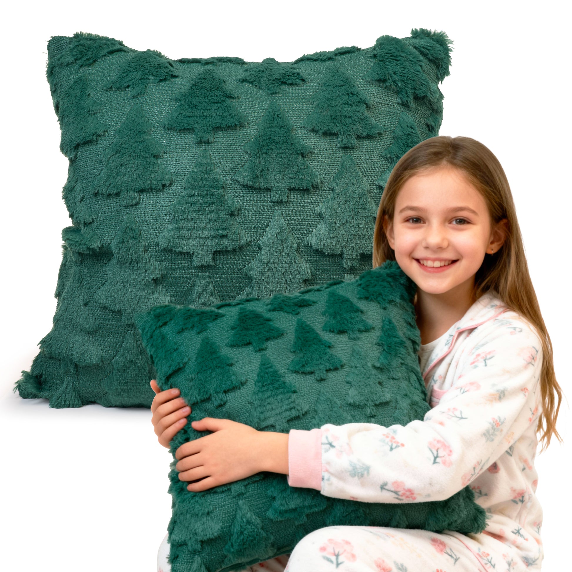 Pluszowa Poduszka Zielona 45x45cm