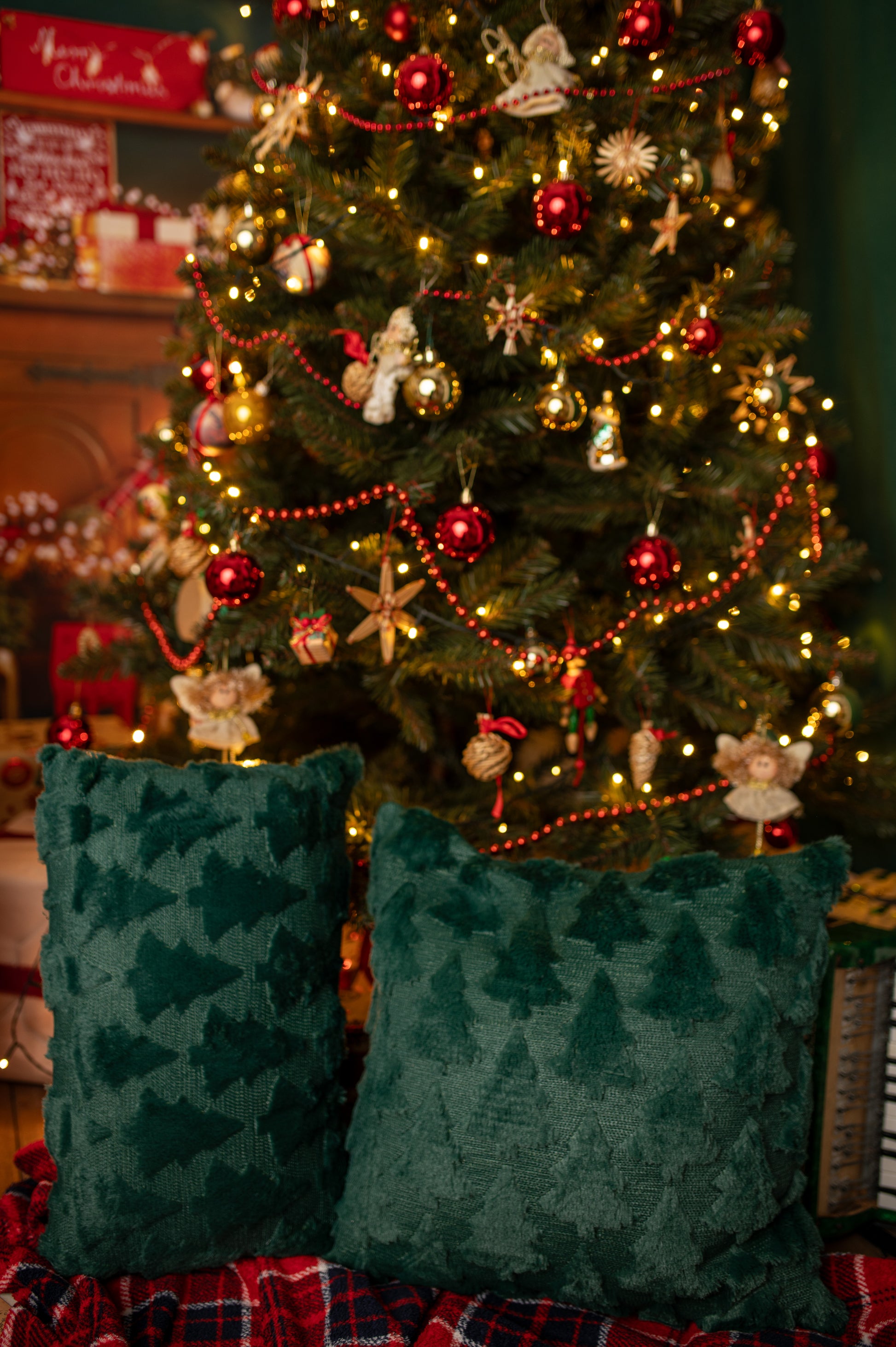 Pluszowa Poduszka Zielona 45x45cm