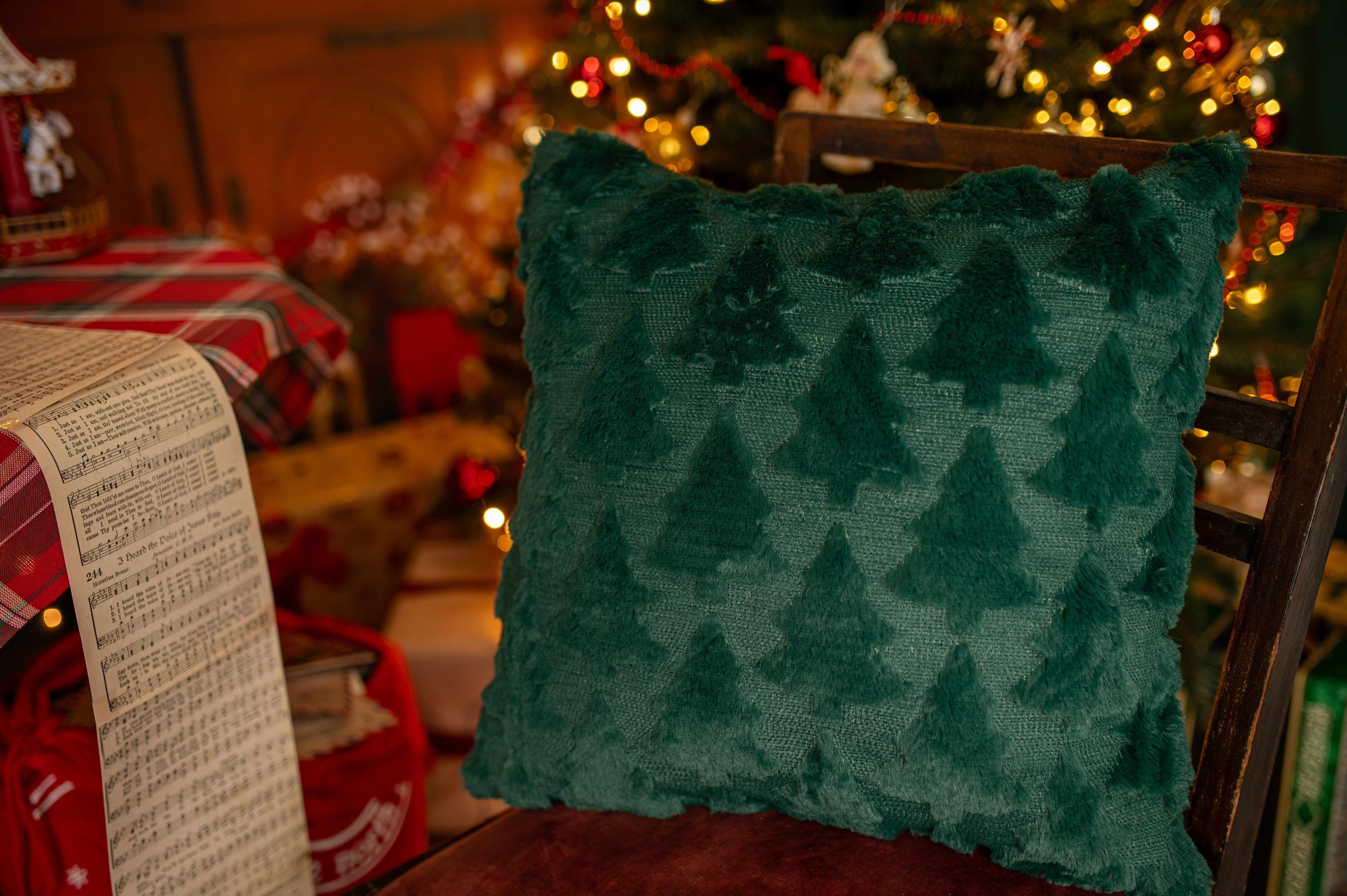 Pluszowa Poduszka Zielona 45x45cm