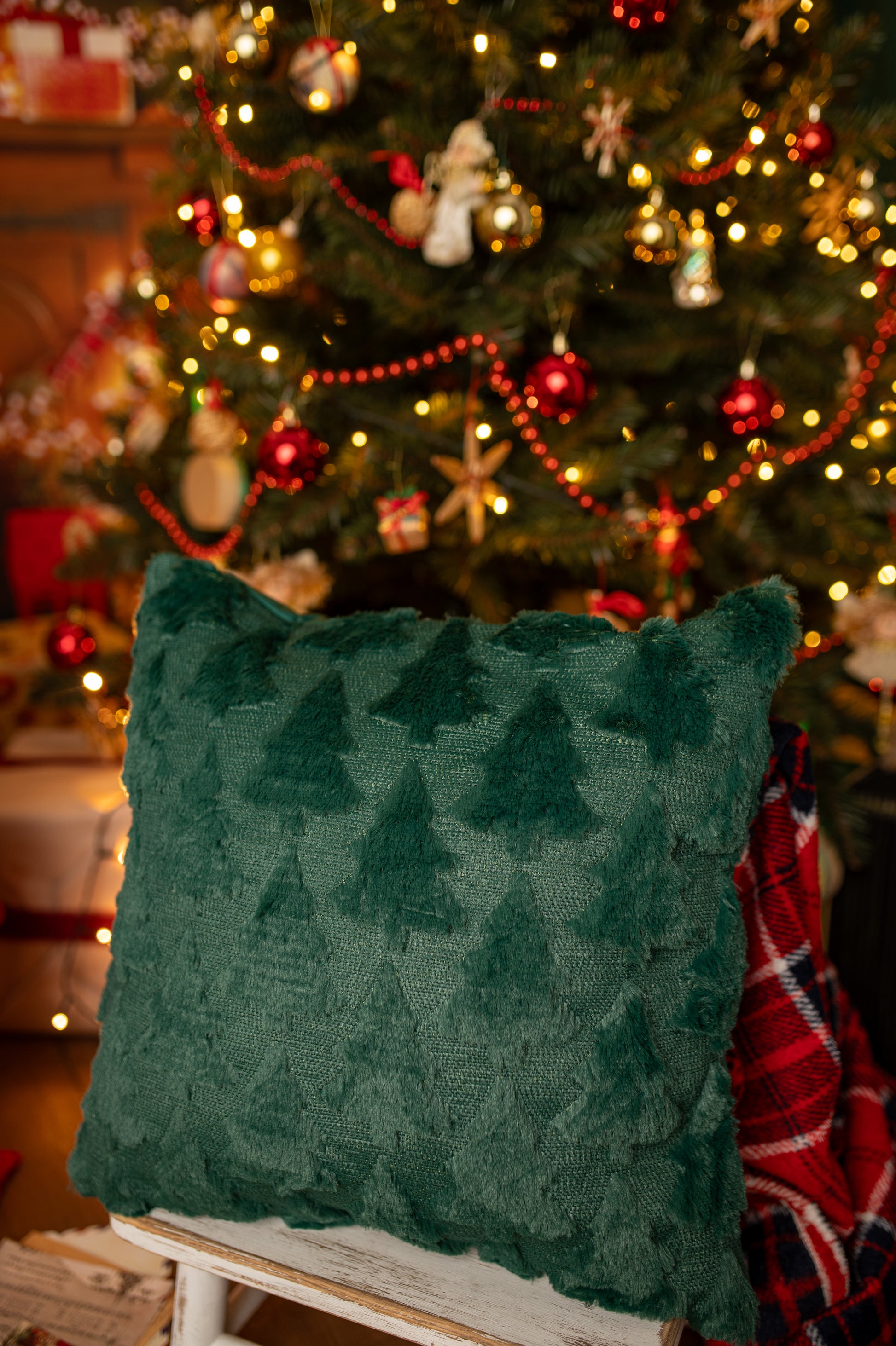 Pluszowa Poduszka Zielona 45x45cm