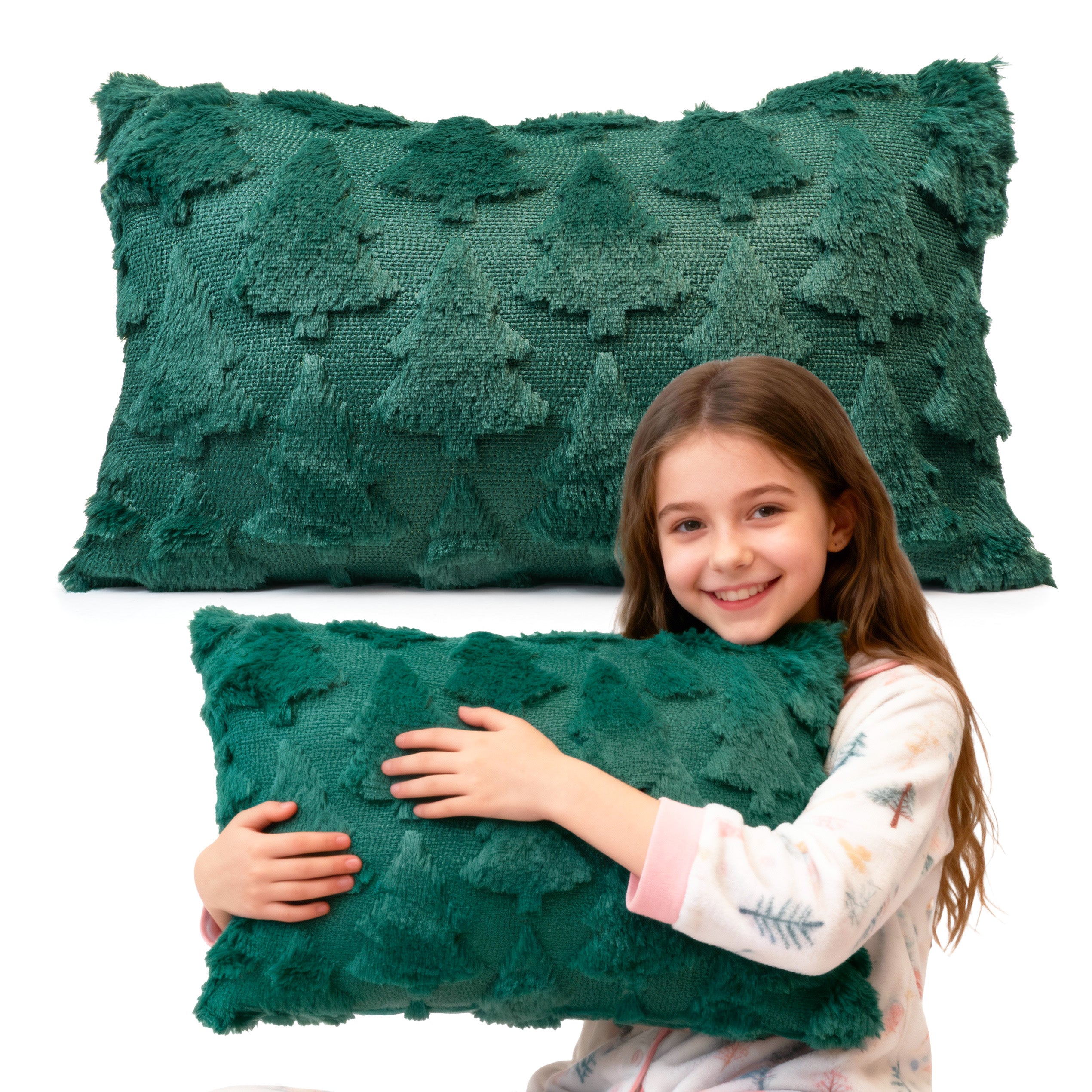 Pluszowa Poduszka Zielona 30x50cm