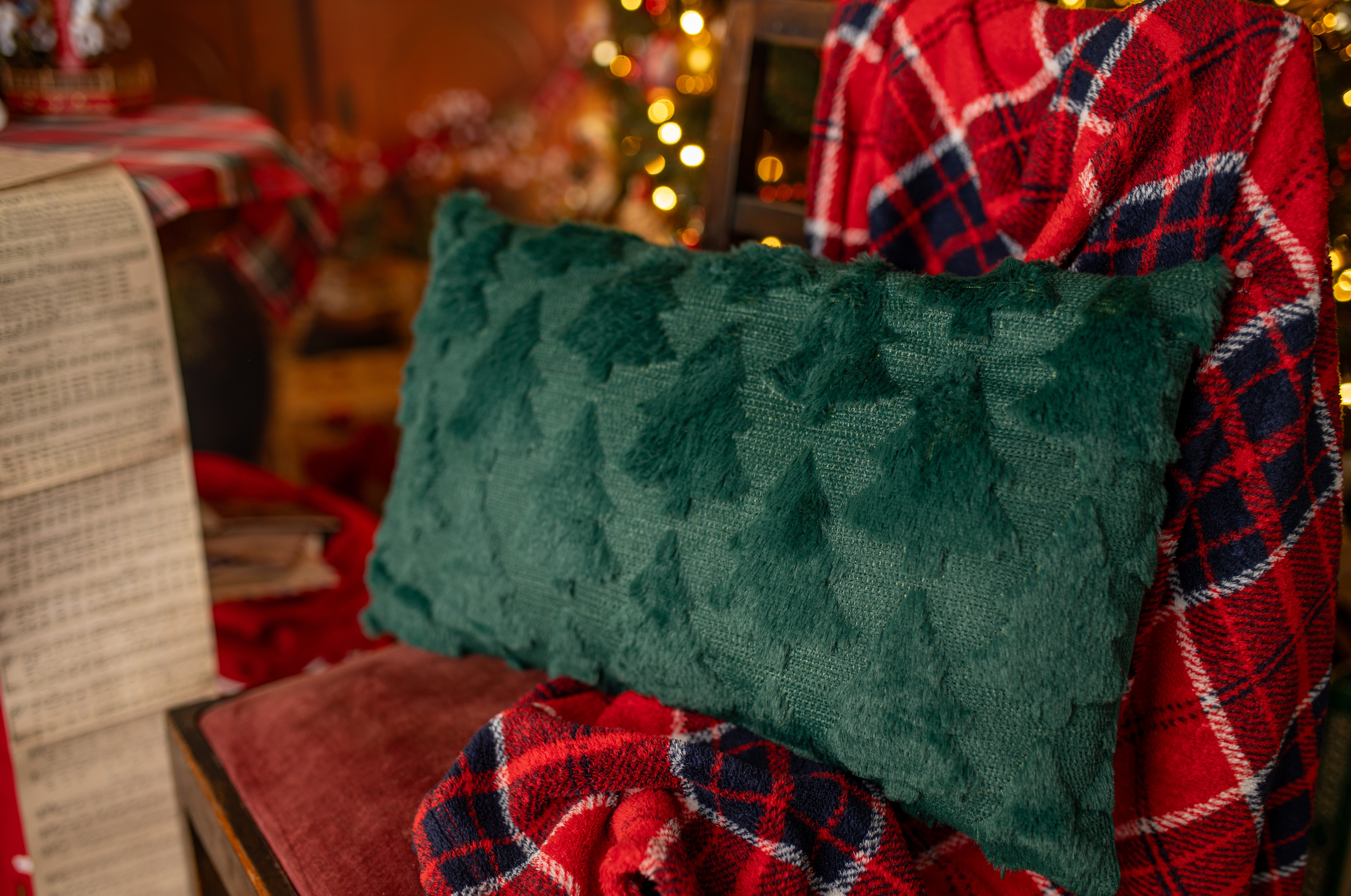 Pluszowa Poduszka Zielona 30x50cm