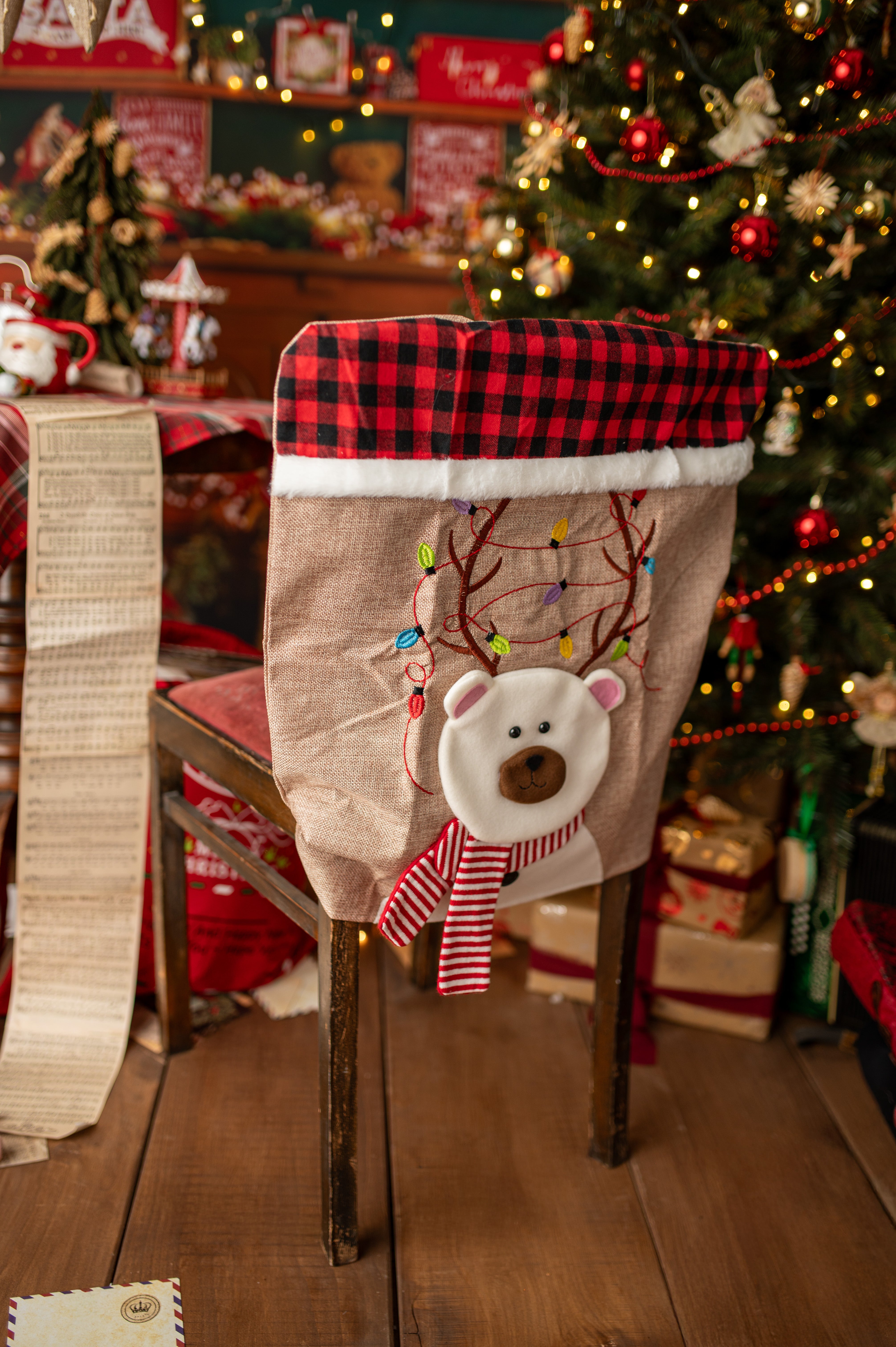 Pokrowiec Na Krzesło Miś Biały